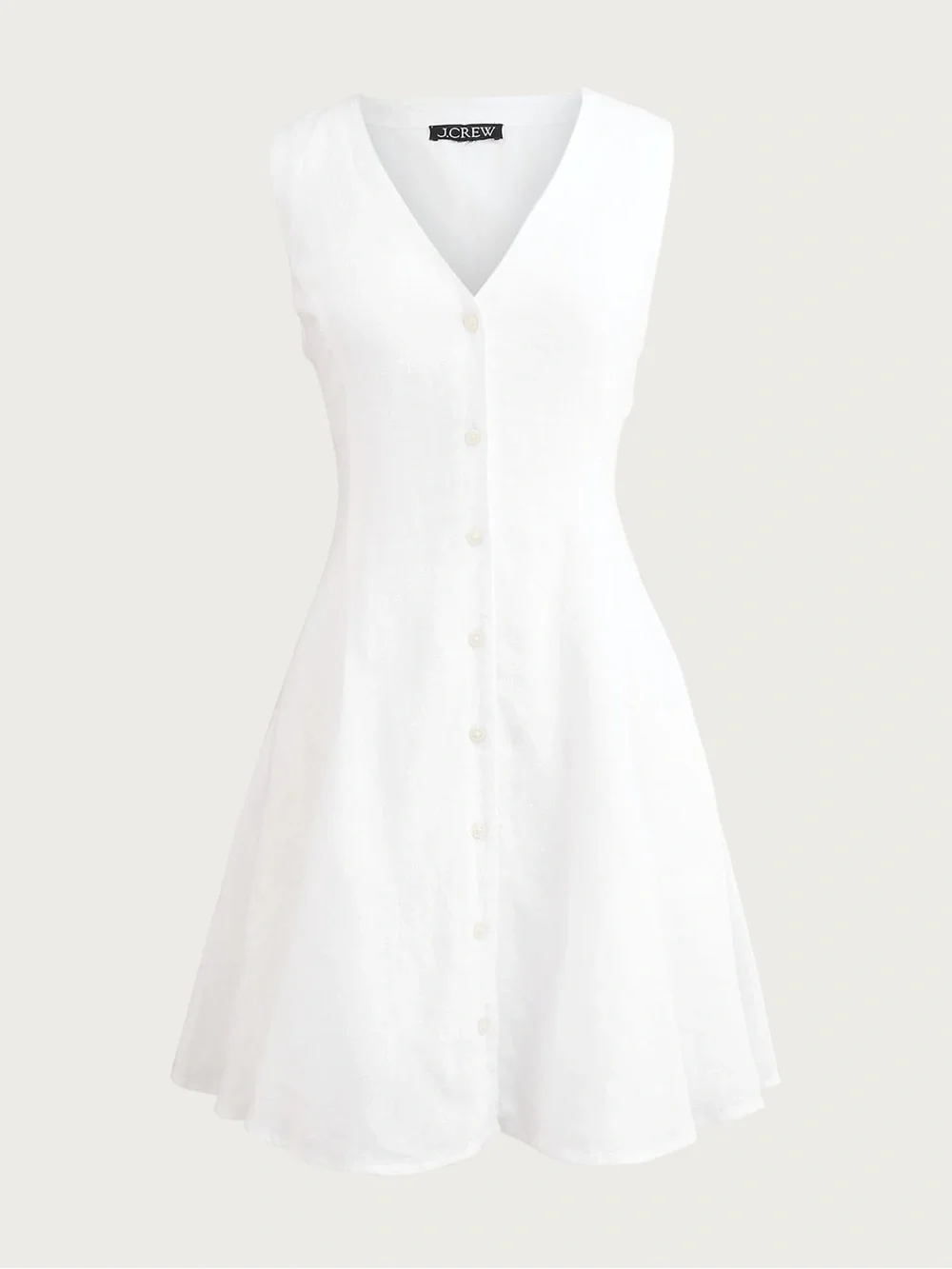 J. Crew Linen mini dress in White Size 6